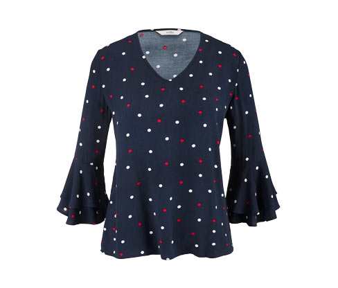 Bluse mit Volant-Ärmeln