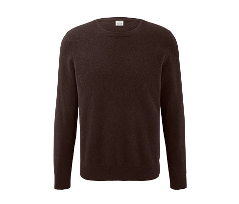 Cashmere-Pullover mit Rundhalsausschnitt