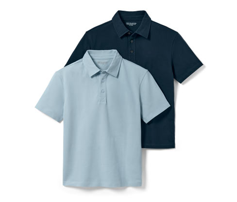 Tchibo - 2 Kinder-Poloshirts - Jungen - Gr. 146/152 - dunkelblau
