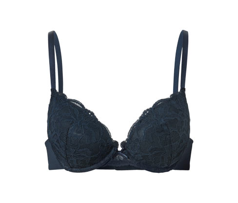 Tchibo - Push-up-BH mit Spitze - Damen - Gr. 80B - dunkelblau