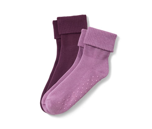 Tchibo - 2 Paar Stoppersocken - Damen - Gr. 39-42 - dunkellila