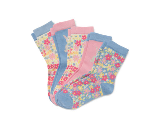 Tchibo - 5 Paar Kleinkind-Socken - Damen - Gr. 23-26 - hellblau