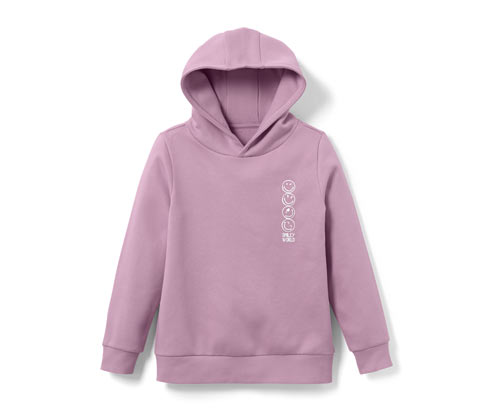 Tchibo - Kinder-Sweat-Hoodie »Smiley« - Mädchen - Gr. 170/176 - violett/print