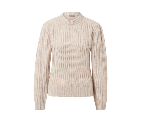 Tchibo - Grobstrick-Pullover mit Wolle - Damen - Gr. M - weiß
