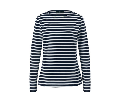 Tchibo - Gestreiftes Langarmshirt - Damen - Gr. S - weiß/gestreift
