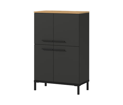 Tchibo - Kommode »Yonkers« - 60x34x97cm - schwarz - Holz