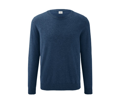 Cashmere-Pullover mit Rundhalsausschnitt