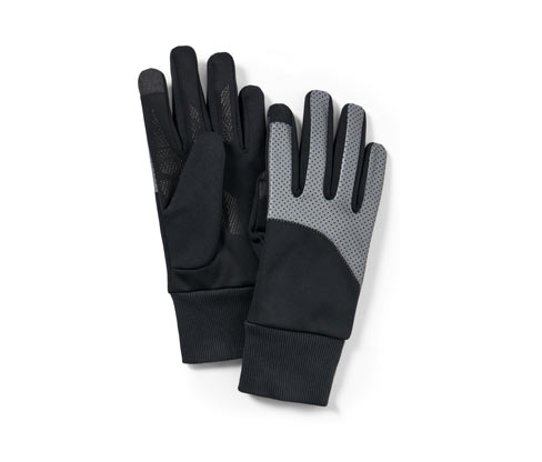 Tchibo - Windprotection-Handschuhe mit Reflektorbesatz - Herren - Gr. 7,5 - schwarz