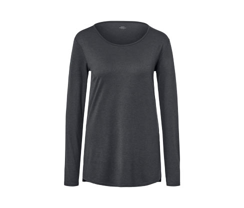 Tchibo - Langarm-Yogashirt - Damen - Gr. M - anthrazit
