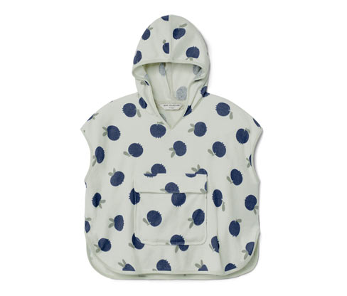 Tchibo - Kleinkind-Frottierponcho - Gr. 98/104 - mintgrün/print