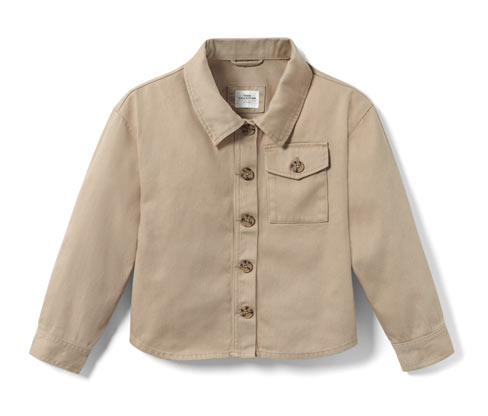 Tchibo - Kinder-Denimjacke - Mädchen - Gr. 158/164 - beige