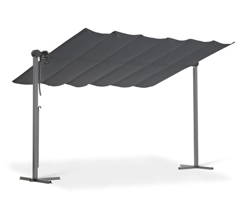 Leco Sonnendach - 400x250x220cm - silber - Polyester / Aluminium / Stahl
