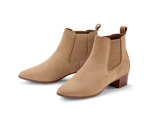 Tchibo - Stiefelette aus Veloursleder - Damen - Gr. 42 - beige