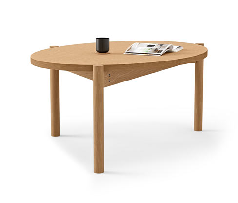 Tchibo - Couchtisch - 90x69x40cm - naturfarben - Holz / Echtholzfurnier / Eichenholz