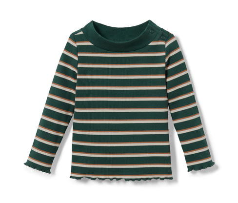 Tchibo - Rippshirt - Mädchen - Gr. 122/128 - braun/gestreift