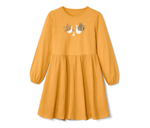 Tchibo - Kinder-Webkleid - Mädchen - Gr. 122/128 - gelb