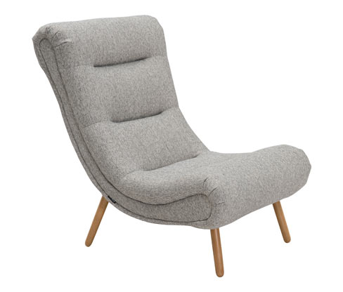 Tchibo - Relaxsessel »Sören« - 72x100x93cm - hellgrau - Polyester / Acryl / Baumwolle