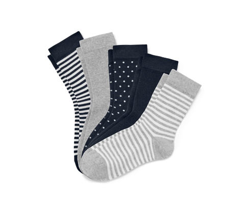 Tchibo - 5 Paar Socken - Damen - Gr. 35-38 - dunkelblau
