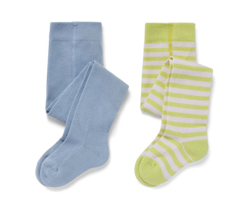 Tchibo - 2 Baby-und-Kleinkind-Strumpfhosen - Herren - Gr. 122/128 - hellblau