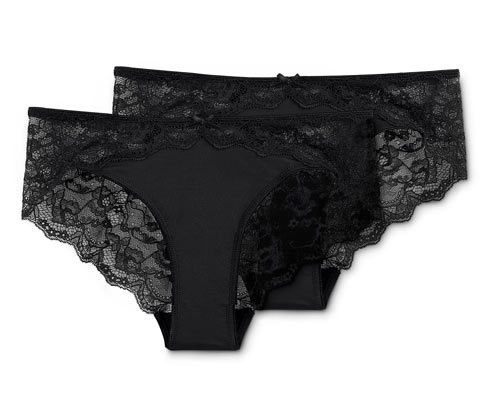 Tchibo - 2 Brazilslips - Damen - Gr. XS - schwarz