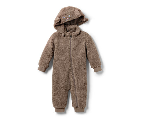 Tchibo - Baby-Teddyfleece-Overall - Baby - Gr. 62/68 - braun