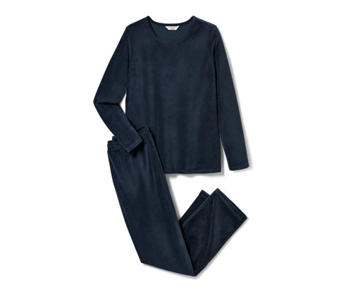 Tchibo - Nicki-Pyjama - Damen - Gr. L - dunkelblau