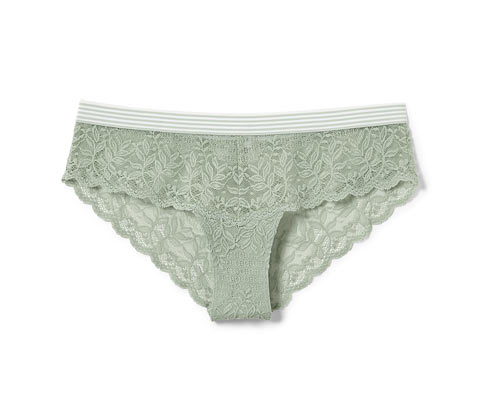 Tchibo - Spitzen-Panty - Damen - Gr. S - grün