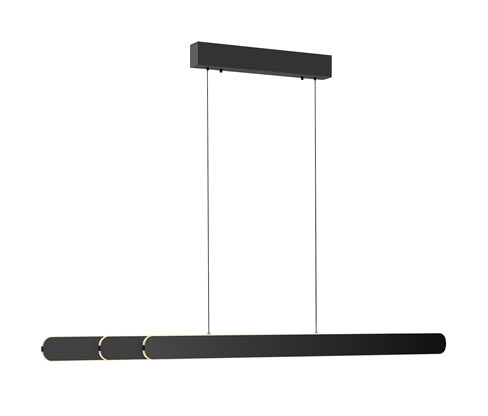 Paul Neuhaus LED-Pendelleuchte »Adriana Round« - 160x5,5x60cm - schwarz - Eisen / Polystyrol