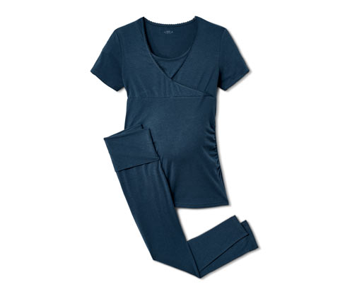 Tchibo - Umstands- und Still-Pyjama - Damen - Gr. XL - dunkelblau