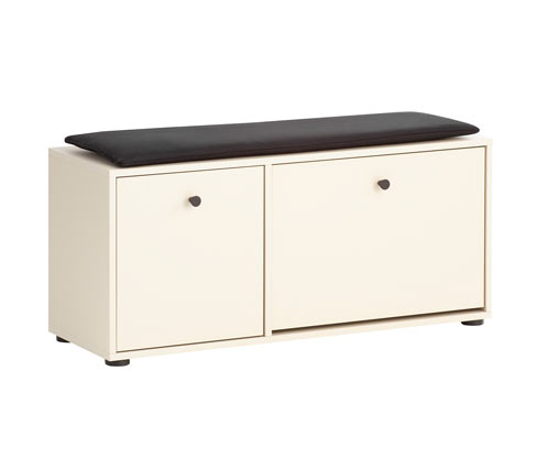 Tchibo - Schuhbank »Lovund« - 98,5x33x47cm - schwarz - Holz / Metall / Kunststoff