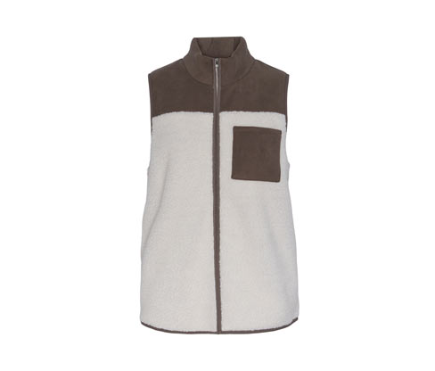 Tchibo - Teddy-Weste - Damen - Gr. 42 - beige