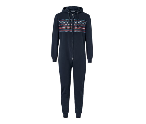 Tchibo - Lounge-Overall - Herren - Gr. S - weiß/print