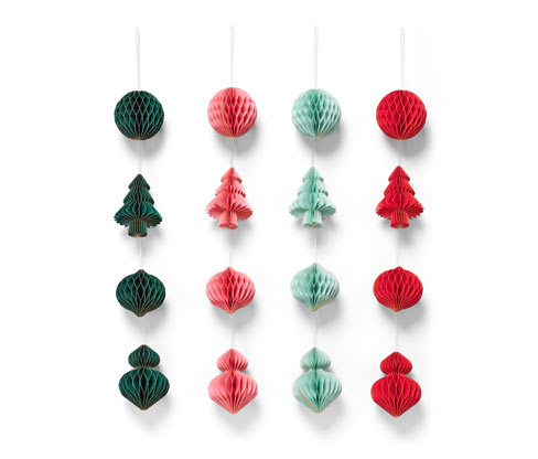 Tchibo - 16er-Set Weihnachtsbaumschmuck - dunkelgrün