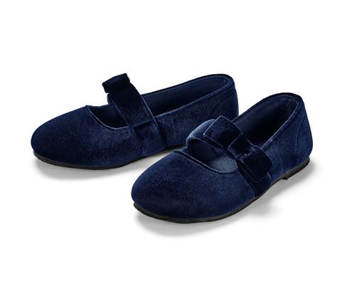 Tchibo - Kinder-Samt-Ballerinas - Damen - Gr. 29 - dunkelblau