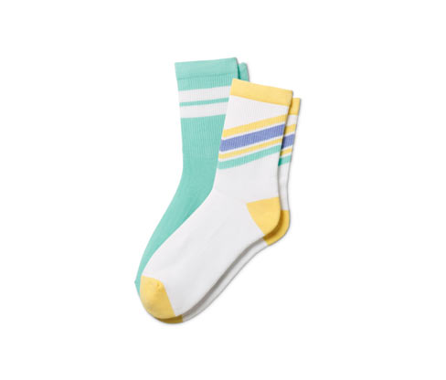 Tchibo - 2 Paar Tennissocken mit Bio-Baumwolle - Herren - Gr. 31-34 - blau/gestreift