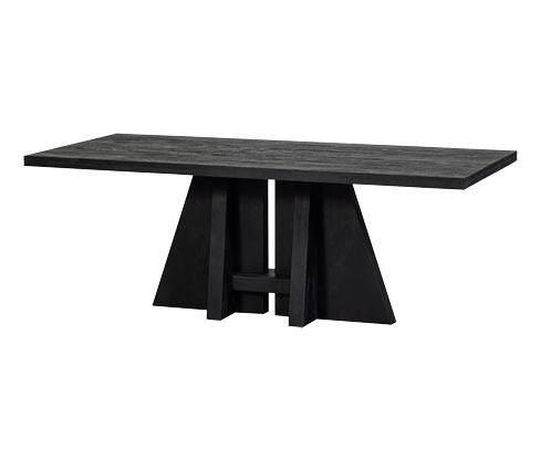 Tchibo - Woood Esstisch »Kean« mit Mittelbein - 180x100x75cm - schwarz - Holz