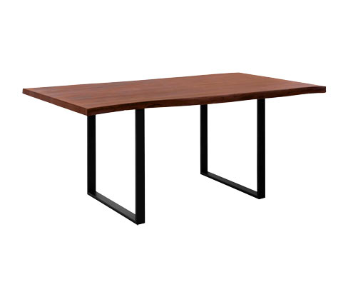 Eglo Tisch akazie dunkel - 180x90x76cm - dunkelbraun - Akazienholz / Metall