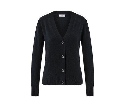 Tchibo - Feinstrick-Cardigan mit Cashmere - Damen - Gr. M - schwarz