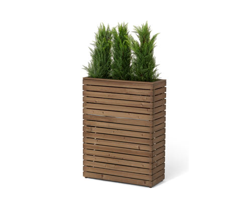 Tchibo - Pflanzkasten-Raumteiler »Tinus« - 75x30x100cm - schwarz - Holz / Stahl / Polypropylen