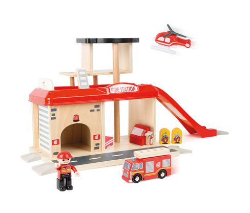 small foot Feuerwehrwache - mehrfarbig