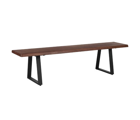 Eglo Bank akazie dunkel - 200x40x46cm - dunkelbraun - Akazienholz / Metall