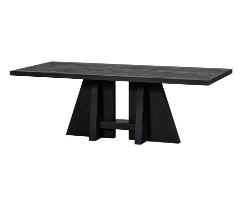 Tchibo - Woood Esstisch »Kean« mit Mittelbein - 220x100x75cm - schwarz - Holz