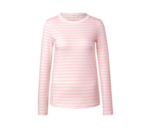 Tchibo - Gestreiftes Langarmshirt - Gr. M - weiß/gestreift