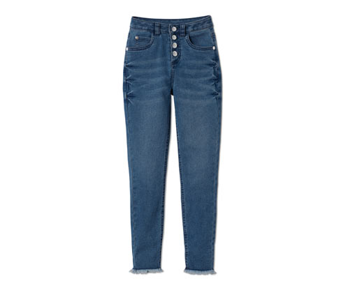 Tchibo - High-Waist-Jeans - Mädchen - Gr. 134/140 - dunkelblau