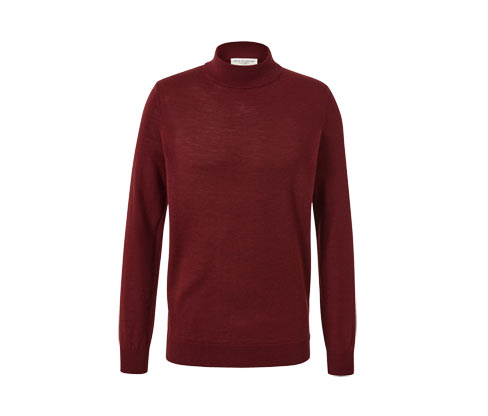 Tchibo - Merino-Pullover - Herren - Gr. S - dunkelrot