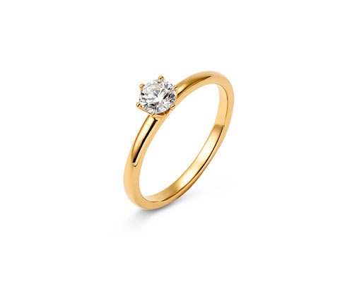 Tchibo - 585 Gold-Ring mit Brillant - Gr. 18