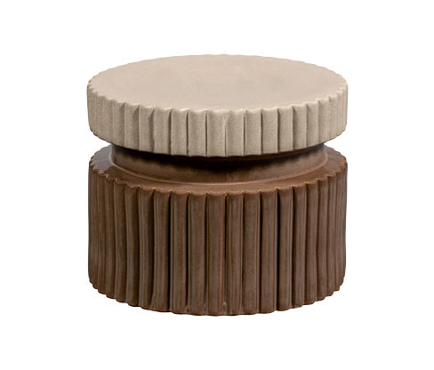 Tchibo - Woood Beistelltisch »Geer« - 48x48x38cm - braun - Keramik