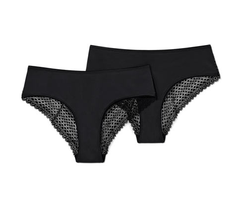 Tchibo - 2 Brazilslips - Damen - Gr. XL - schwarz