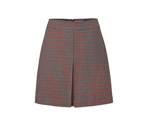 Tchibo - Karierter Webrock - Damen - Gr. 40 - dunkelblau/jacquard