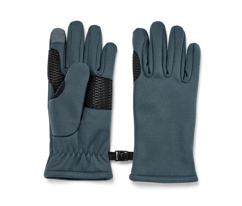 Tchibo - Kinder-Softshell-Handschuhe - Herren - Gr. 146-164 - grau